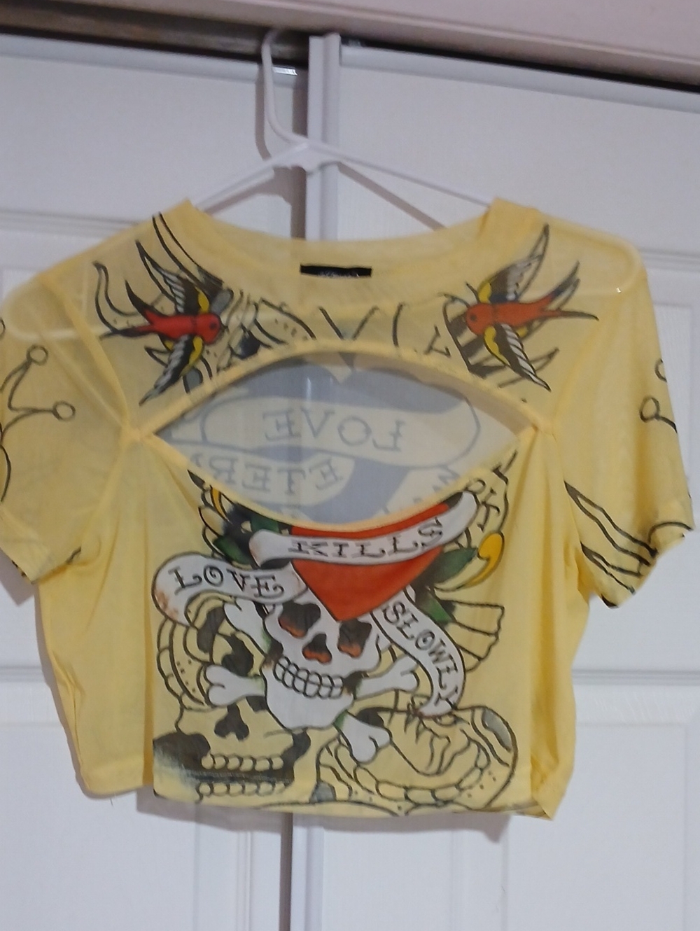 Ed Hardy Sheer Cropped Top